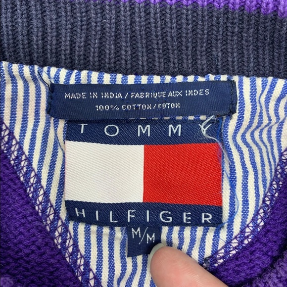 Vintage Tommy Hilfiger Purple Crewneck Sweater - Picture 3 of 4